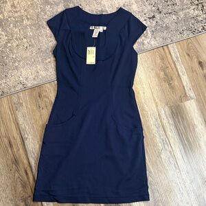 Max Studio Navy Blue Mini Dress